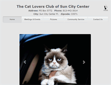 Tablet Screenshot of catloversclub.org